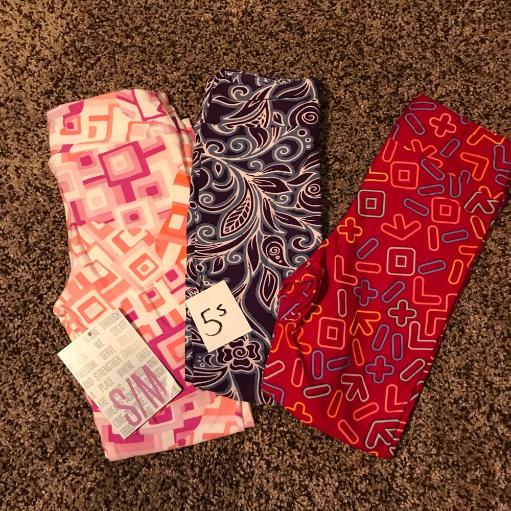 Kids S/M LuLaRoe Soft Leggings 3 pk